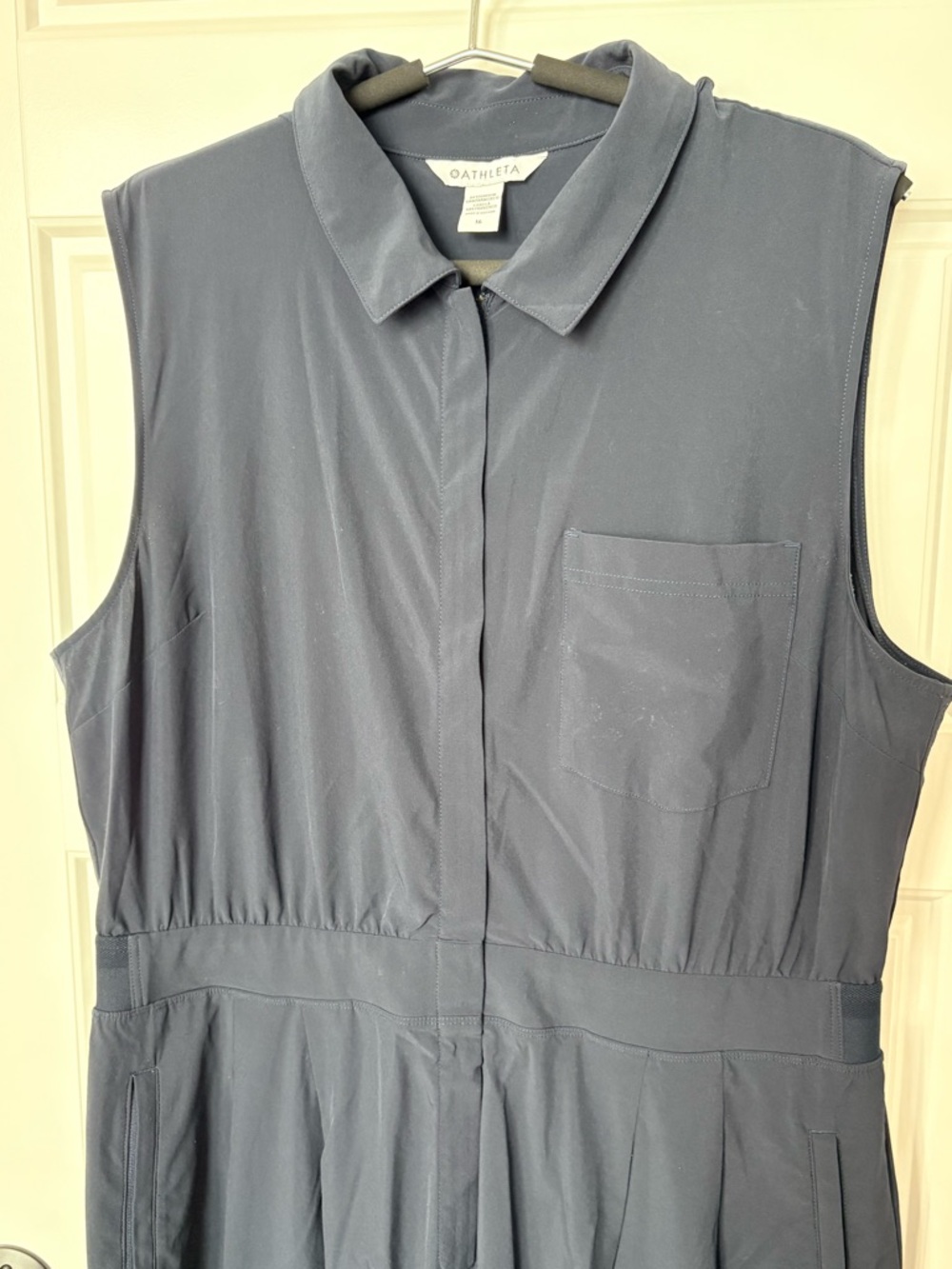 Athleta Navy Brooklyn Utility Jumpsuit
